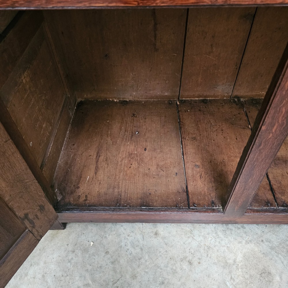 Welsh Oak 'Bread & Cheese' Food Cupboard With Safe View VIII