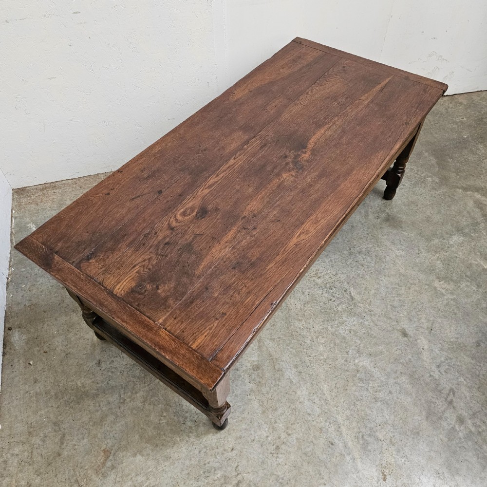 French Oak Farmhouse Bread Prep Lift-Top Low Table View II