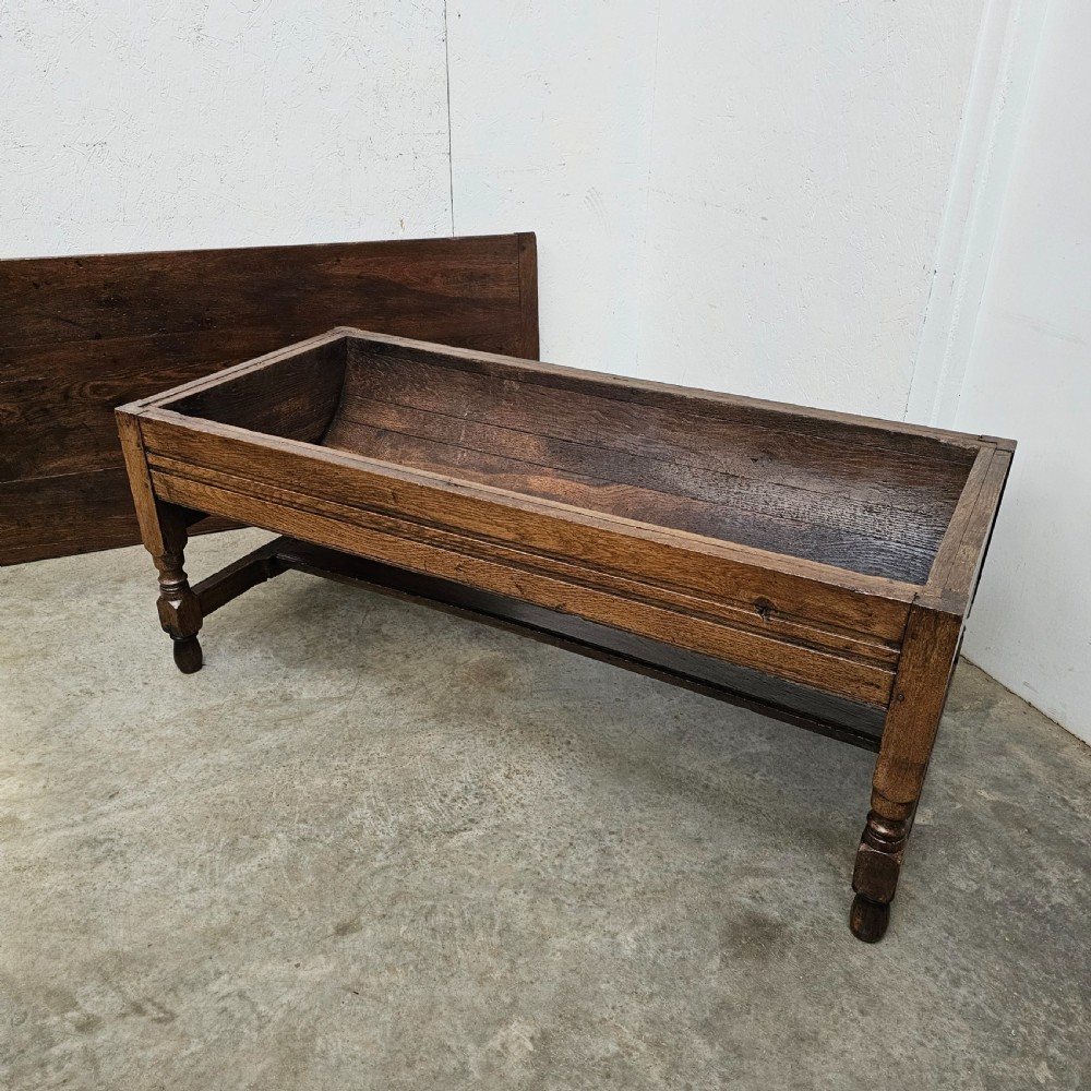 French Oak Farmhouse Bread Prep Lift-Top Low Table View V