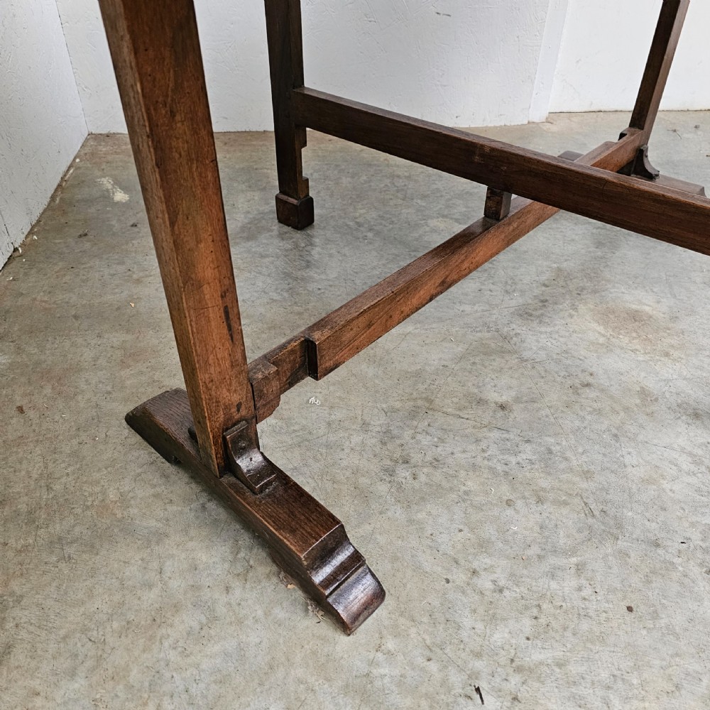 Large French Walnut Oval Wine Tasting Table View V