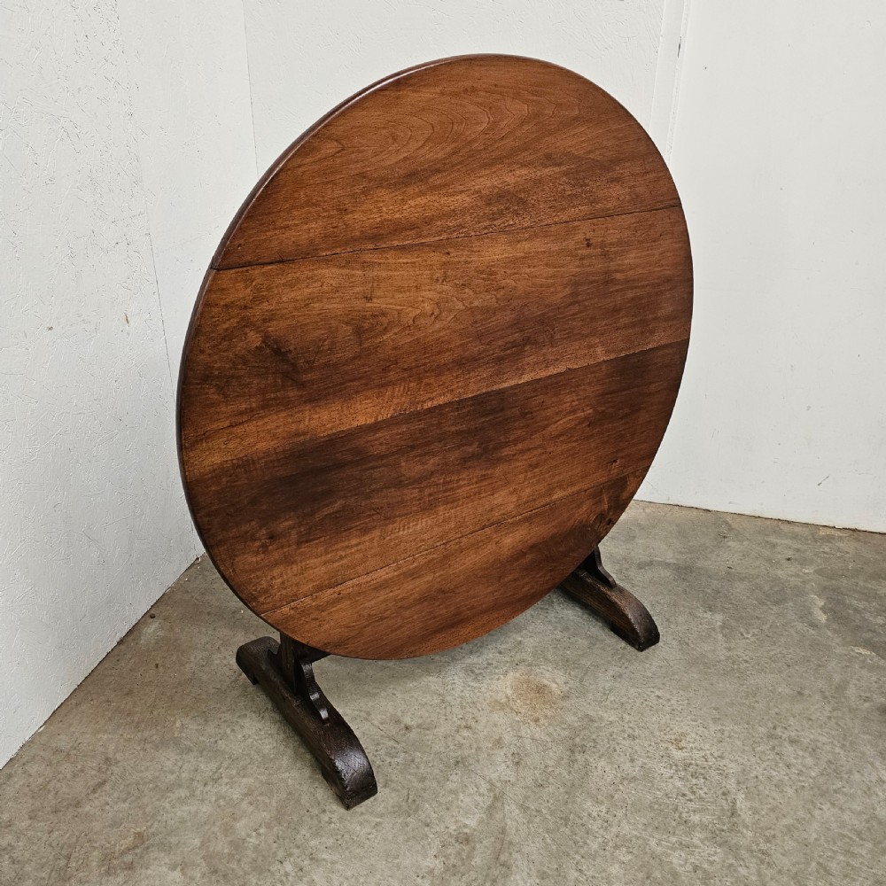 Large 19th Century French Cherry & Oak Vineyard Table View II