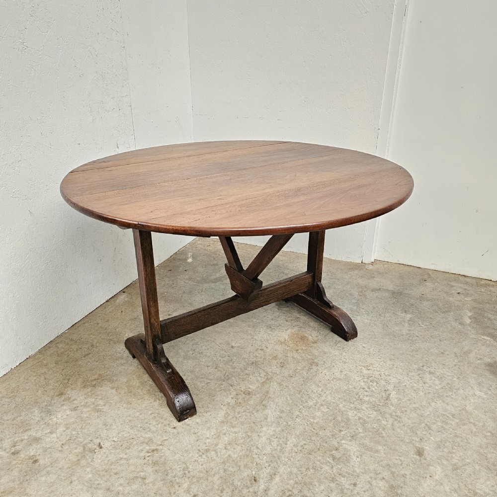 Large 19th Century French Cherry & Oak Vineyard Table View III