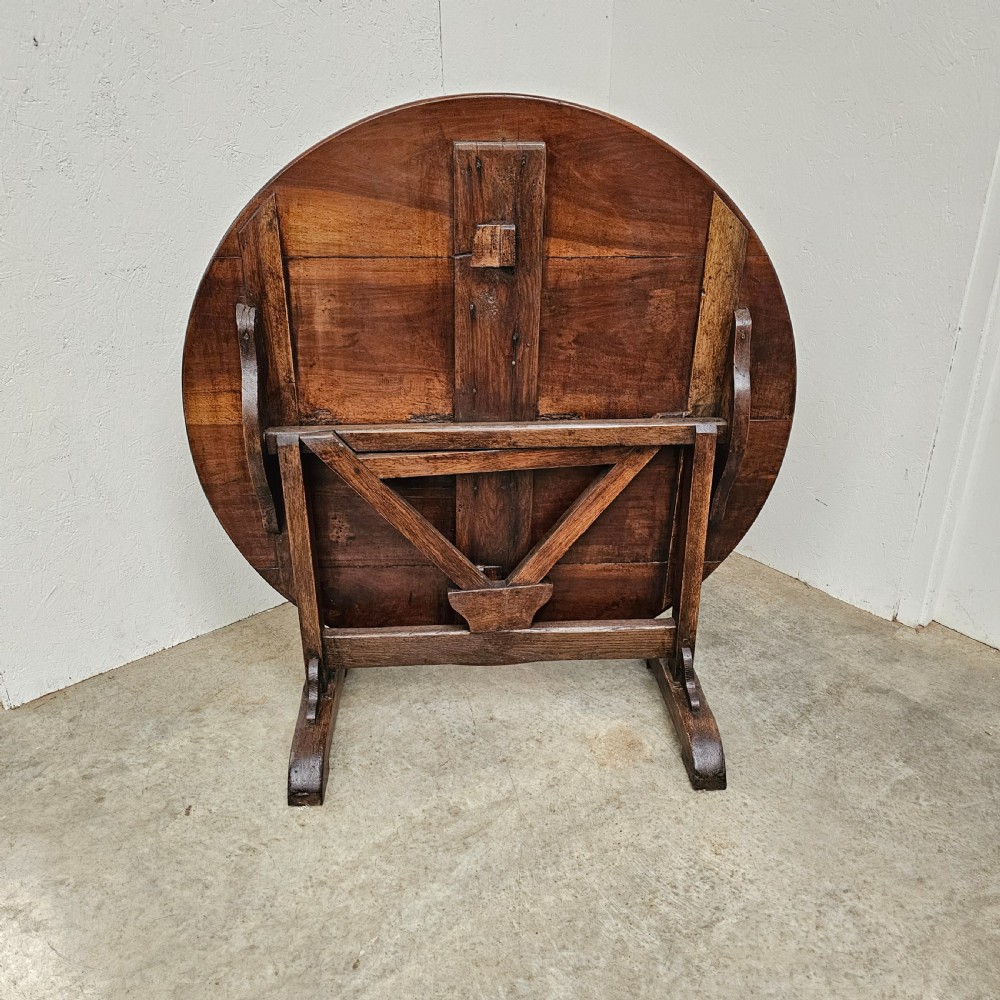 Large 19th Century French Cherry & Oak Vineyard Table View IV