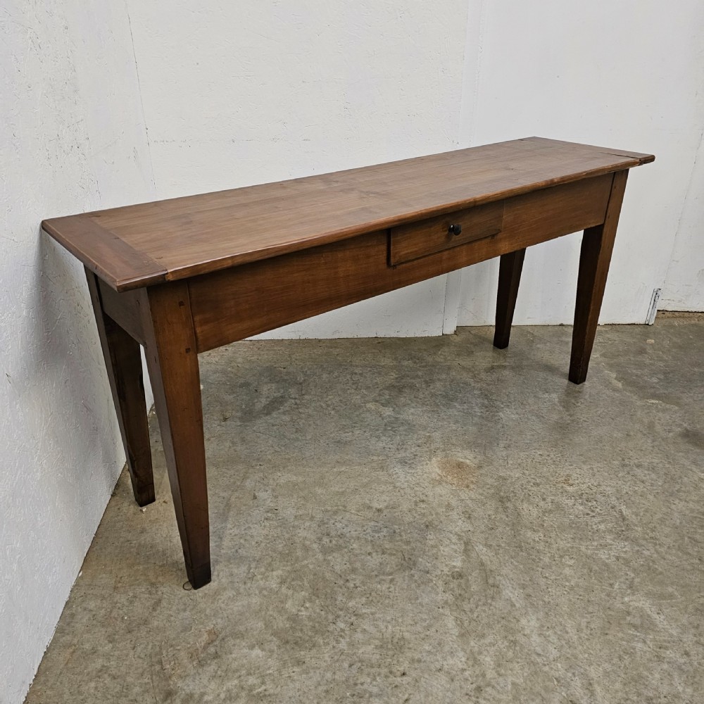 French Cherry Serving Table With Drawer