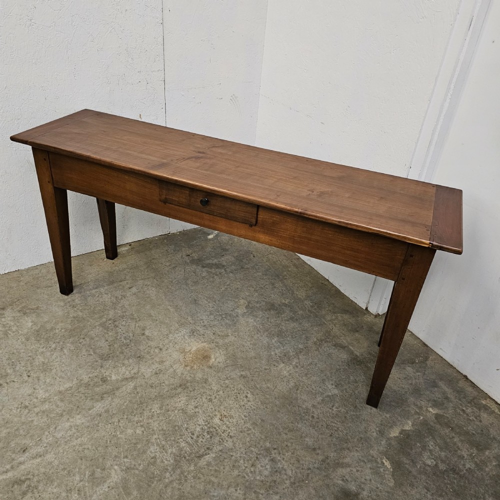 French Cherry Serving Table With Drawer View VI