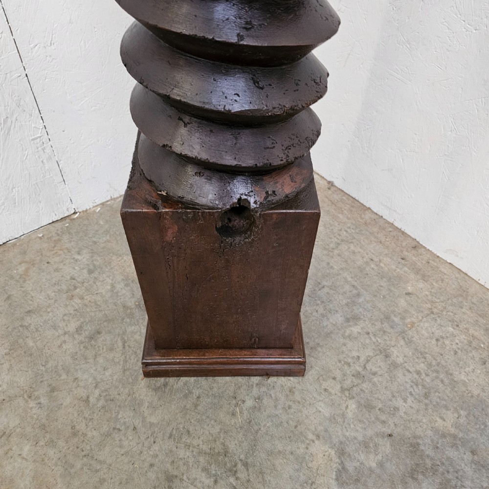 French Hand Carved Walnut Press Screw View III