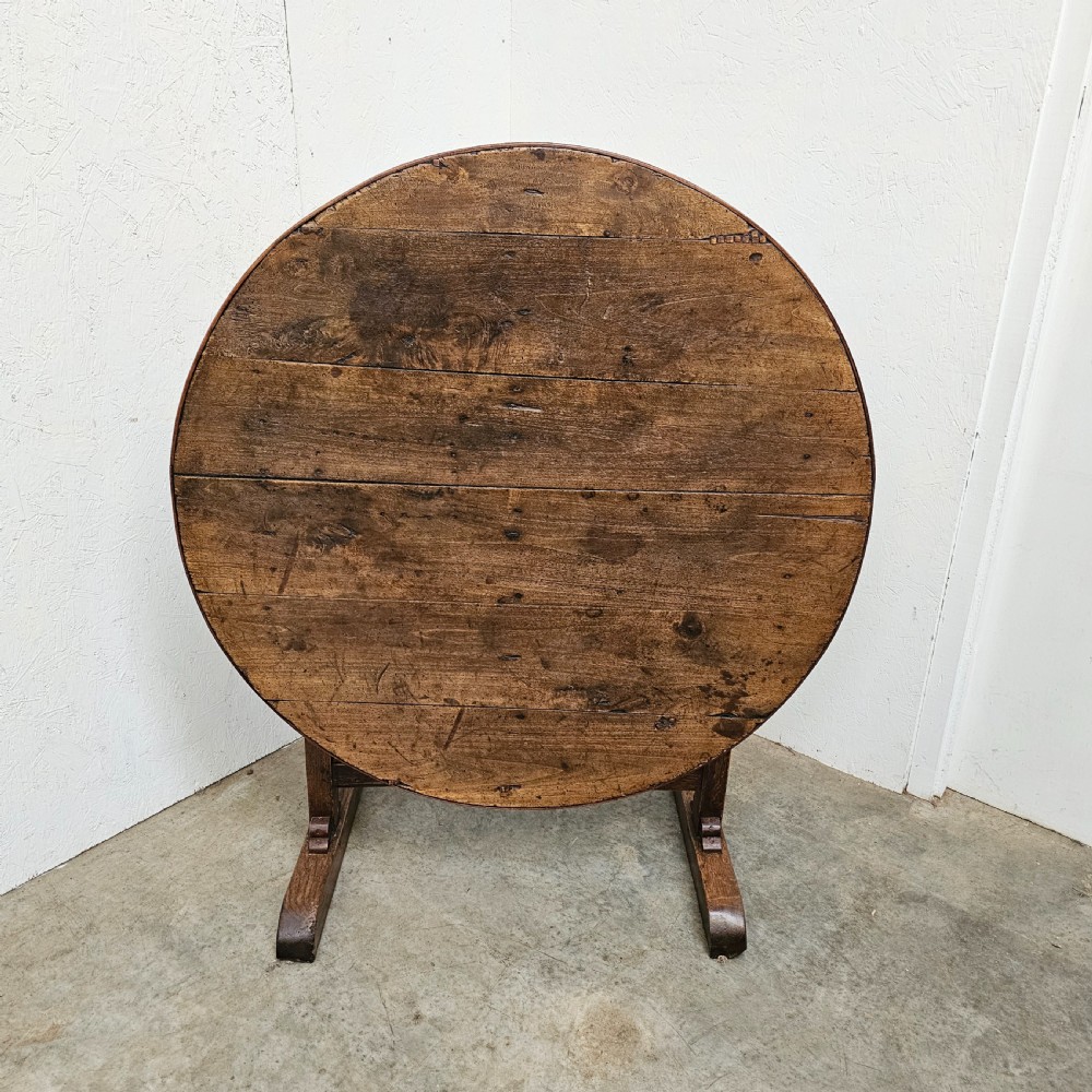 French Poplar & Oak Folding Vineyard Table