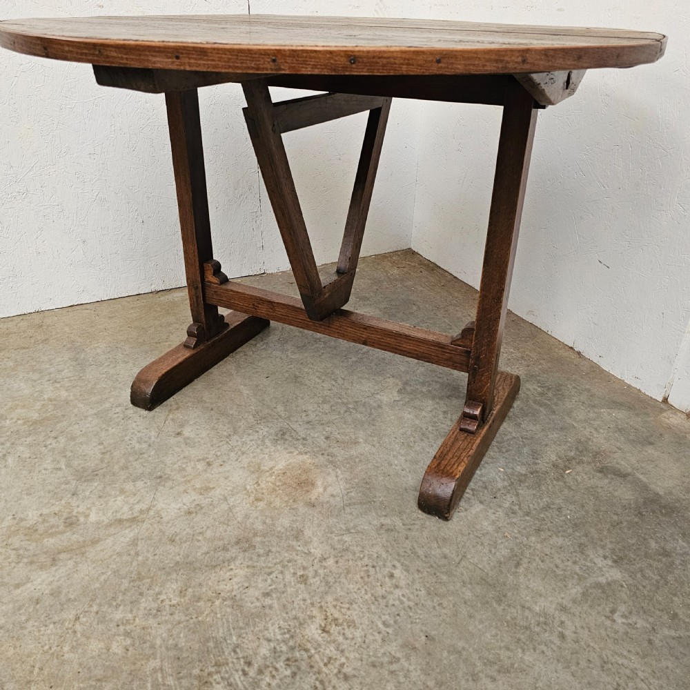 French Poplar & Oak Folding Vineyard Table View III