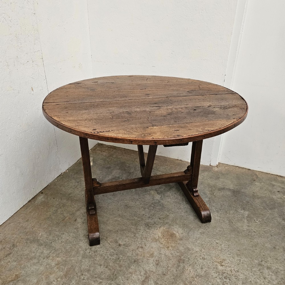 French Poplar & Oak Folding Vineyard Table View IV