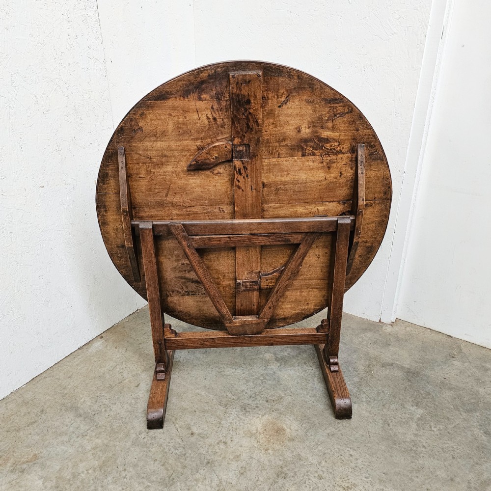 French Poplar & Oak Folding Vineyard Table View V