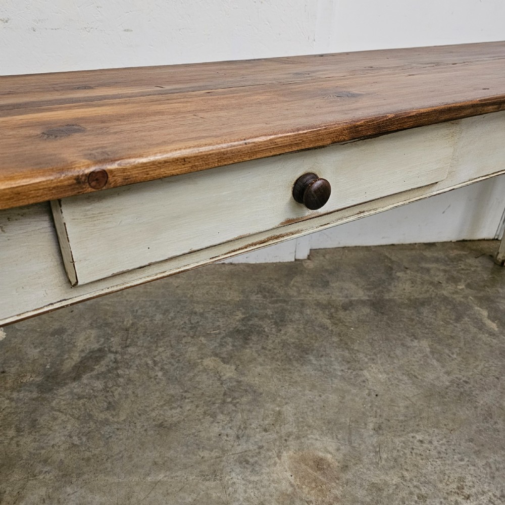 Long French Painted Two Drawer Console  View VI