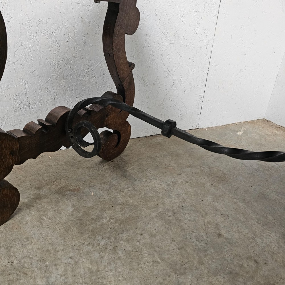 Two Meter Oak Basque Table View IV