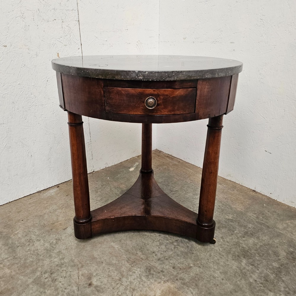 French Empire Fossil Marble Gueridon