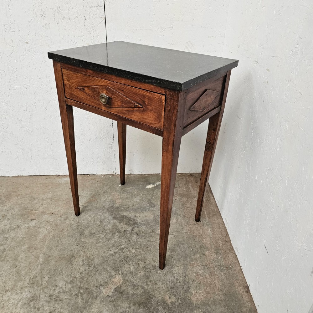 Panelled Fossil Marble Side Table View II