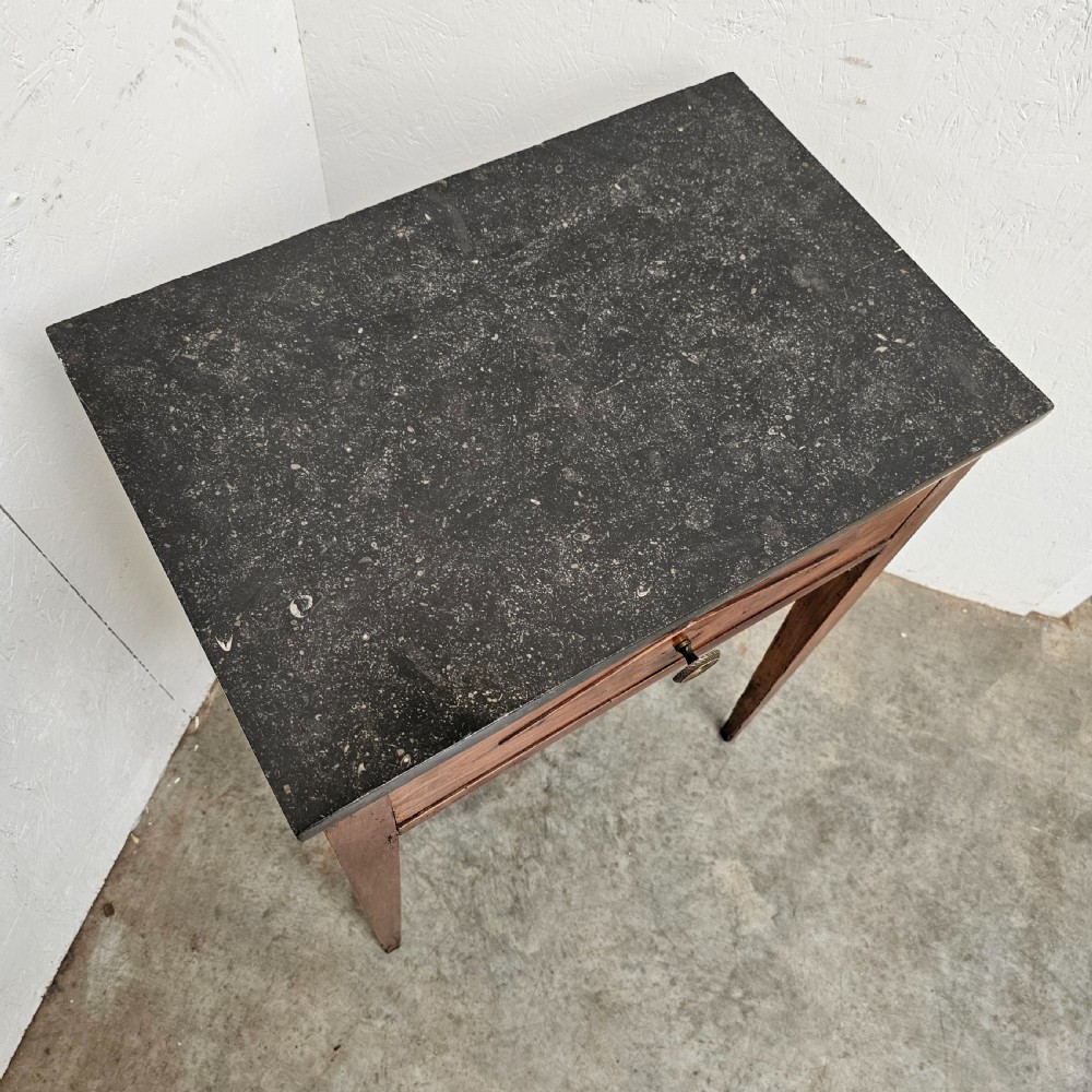 Panelled Fossil Marble Side Table View IV