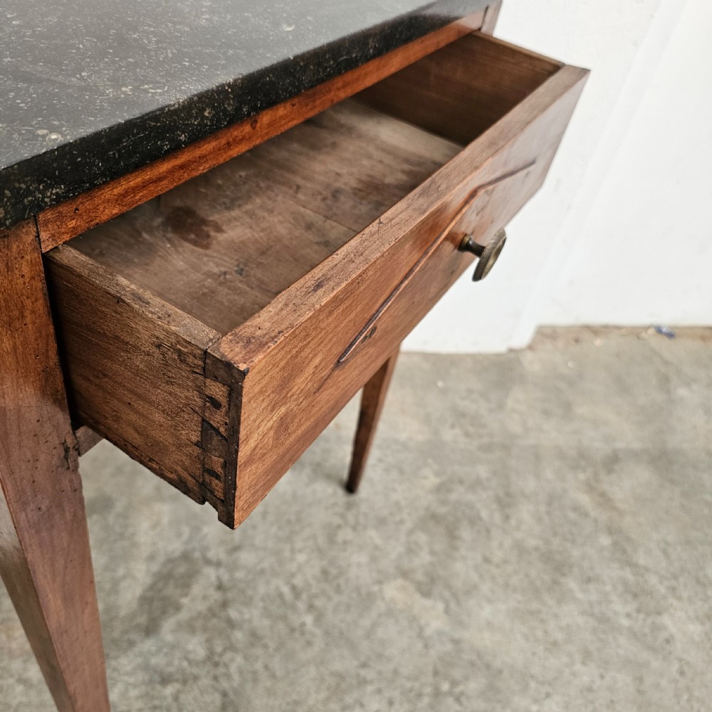 Panelled Fossil Marble Side Table View V