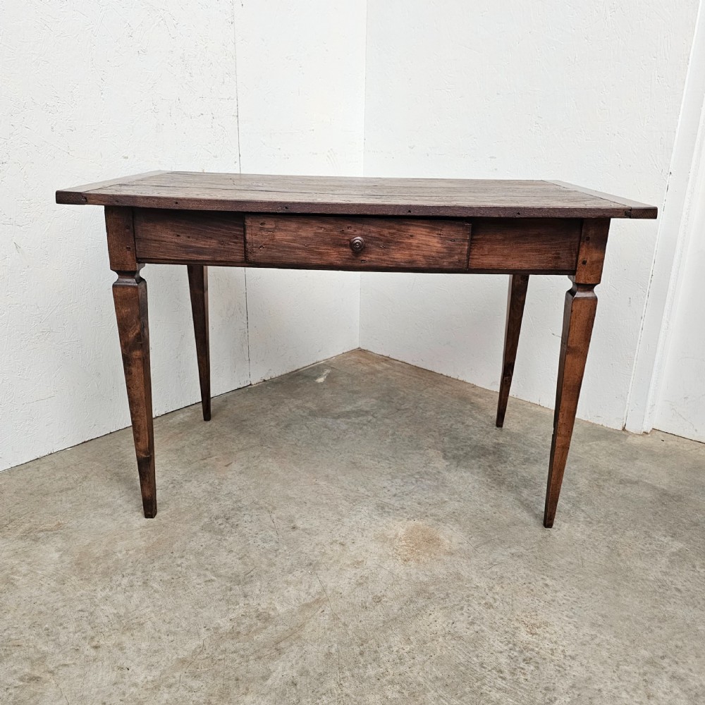 Oak Side Table With Drawer