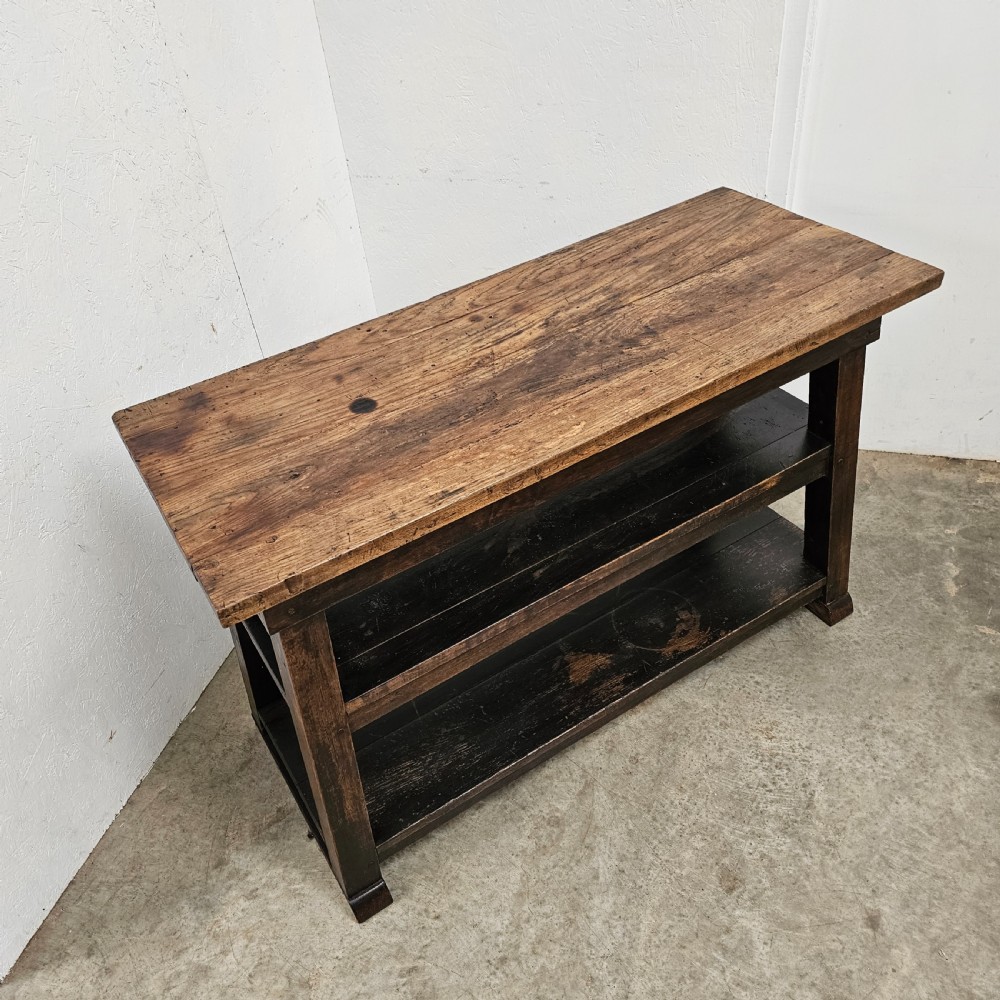 English Three Tier Chestnut Work Table View IV