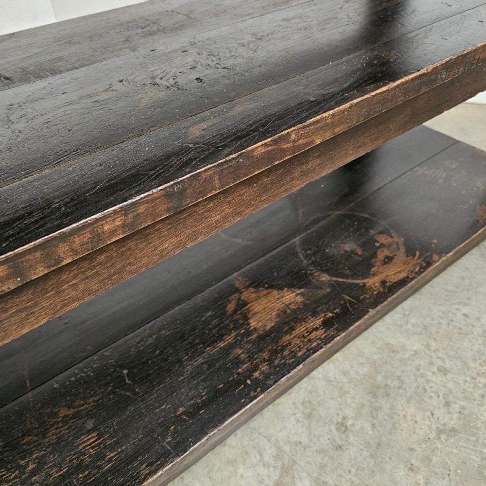 English Three Tier Chestnut Work Table View V