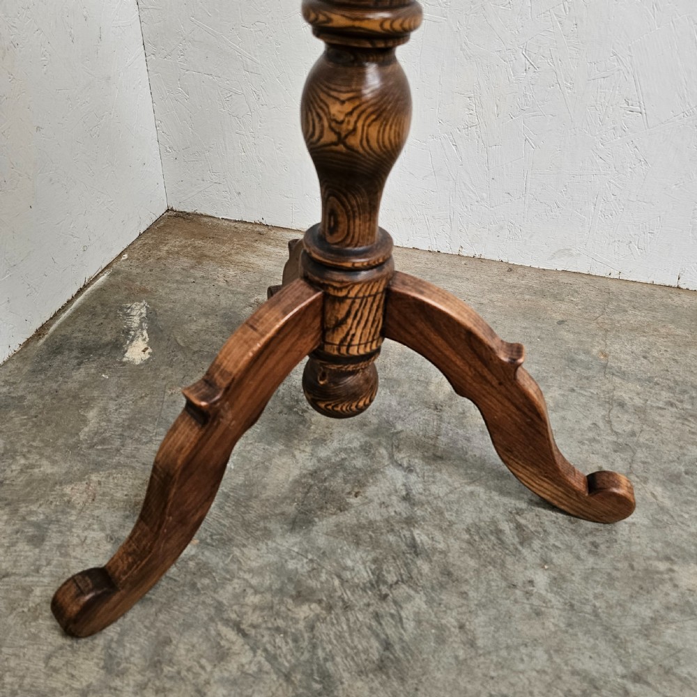 French Round Ash & Fruitwood Lamp Table View III