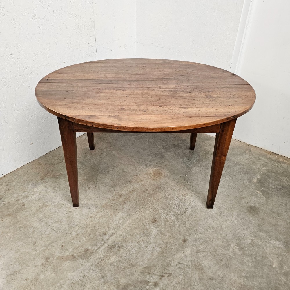 French Walnut Oval Farmhouse Table View II