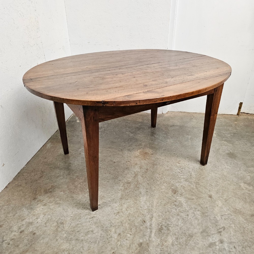 French Walnut Oval Farmhouse Table View III