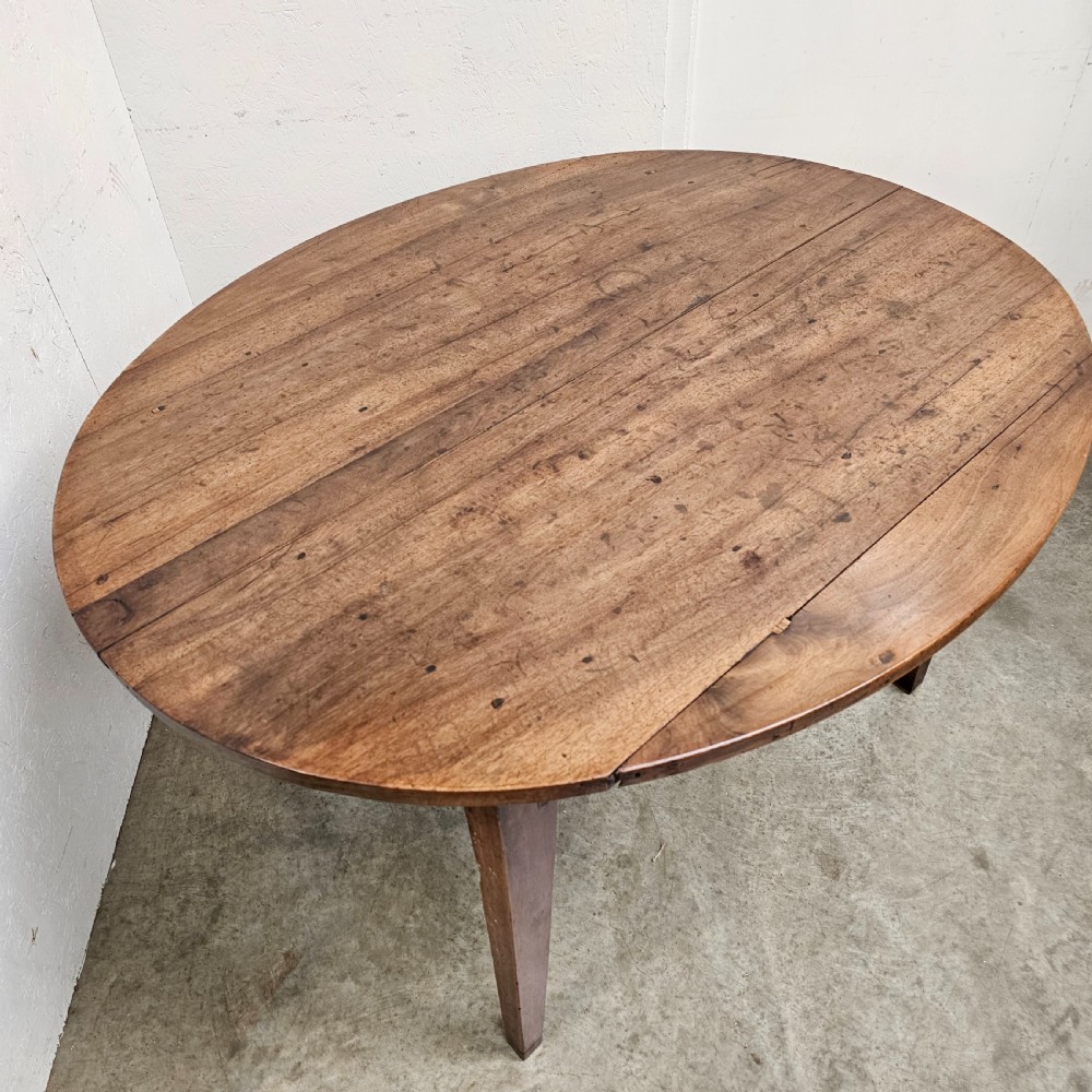 French Walnut Oval Farmhouse Table View IV