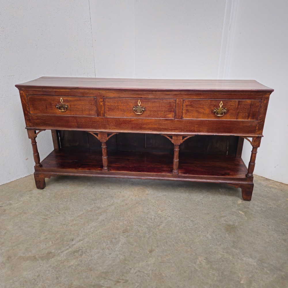 Georgian Oak Potshelf Dresser Base