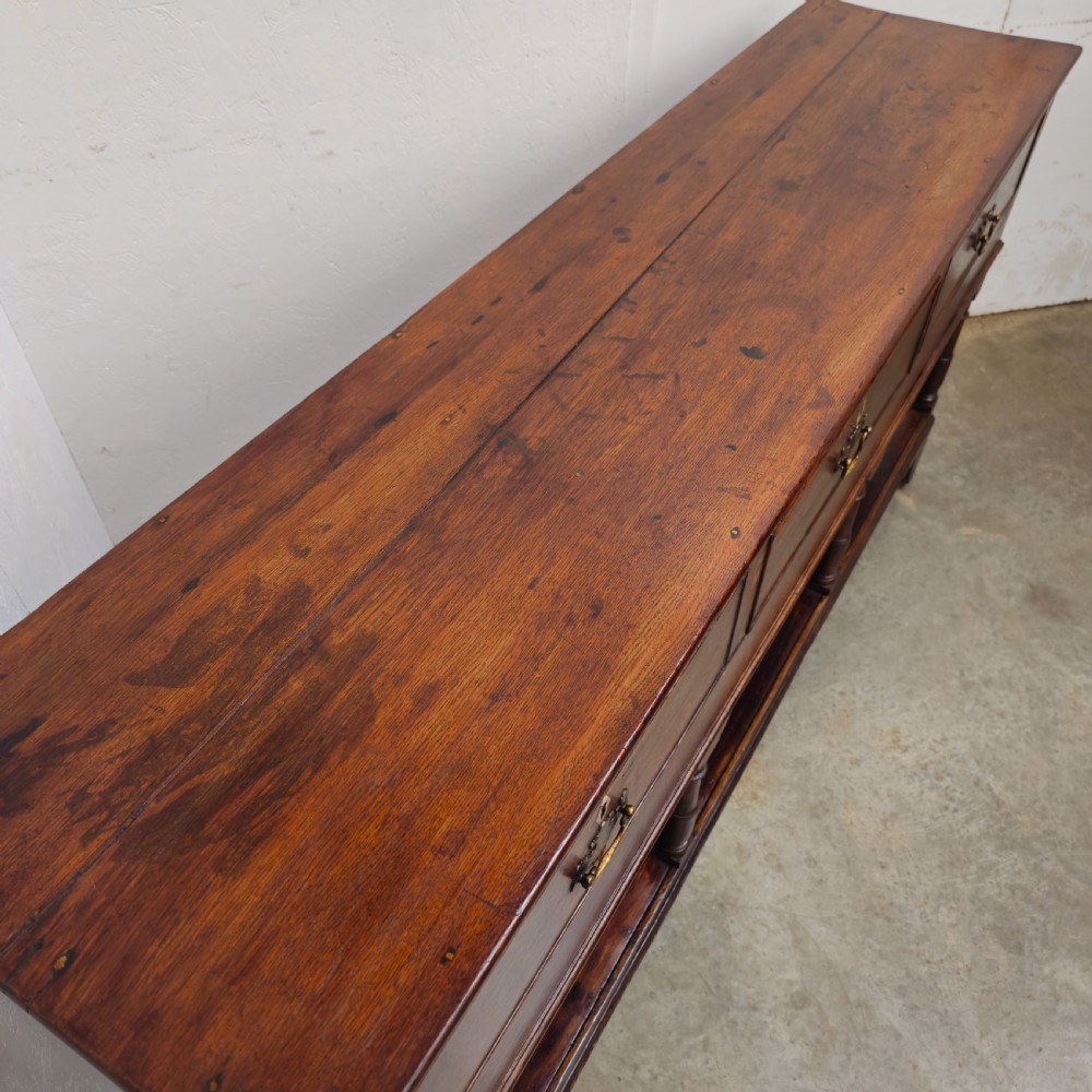 Georgian Oak Potshelf Dresser Base View IV