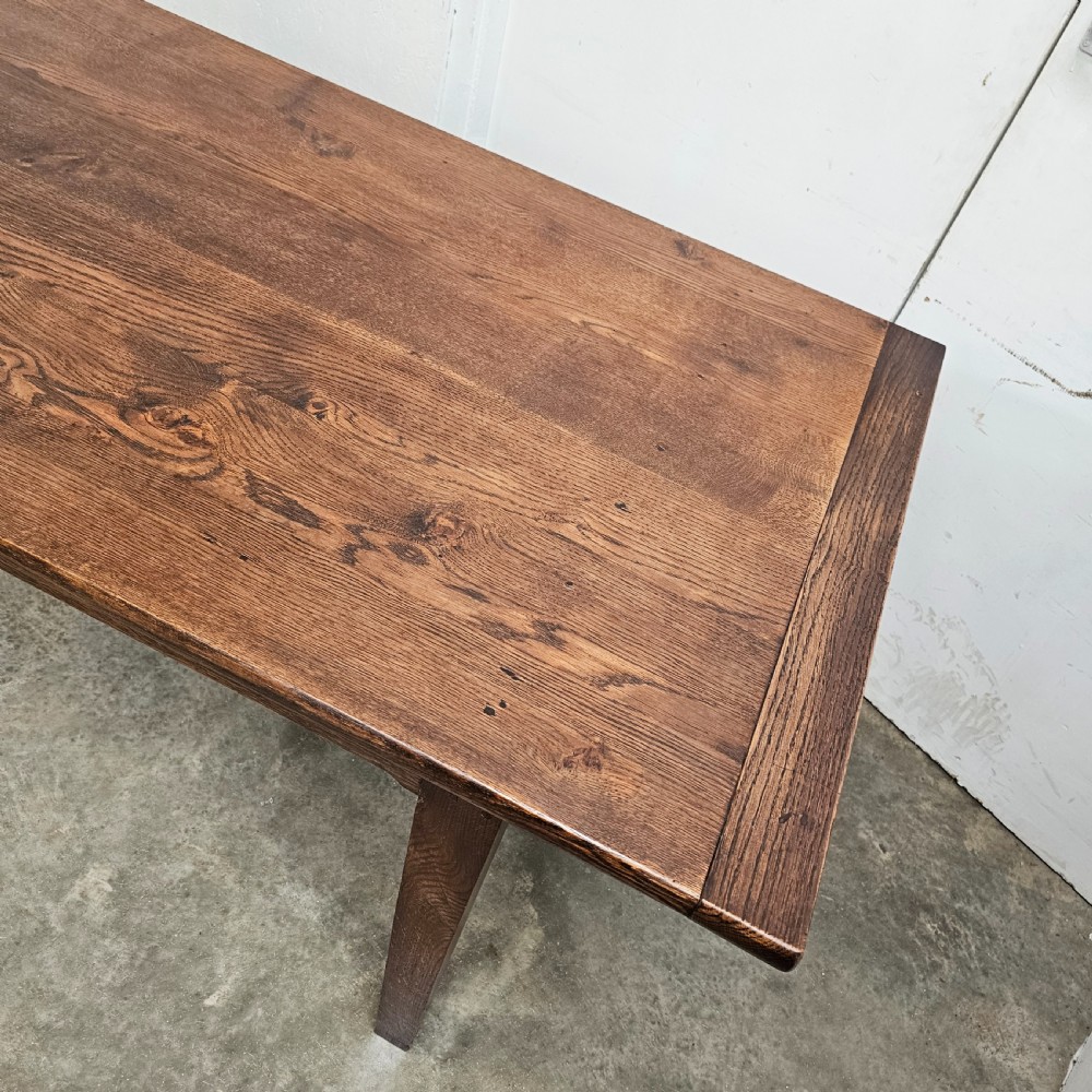 French Oak Dining Table With Drawer (7 ft) View VI