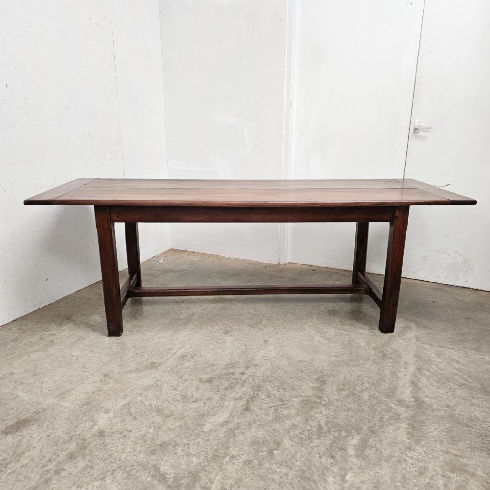 French Walnut Two-Board Top Refectory Table (7ft +) View II