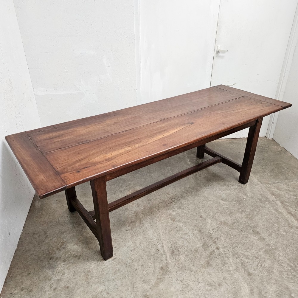 French Walnut Two-Board Top Refectory Table (7ft +) View IV