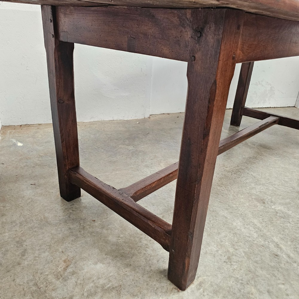 French Walnut Two-Board Top Refectory Table (7ft +) View V