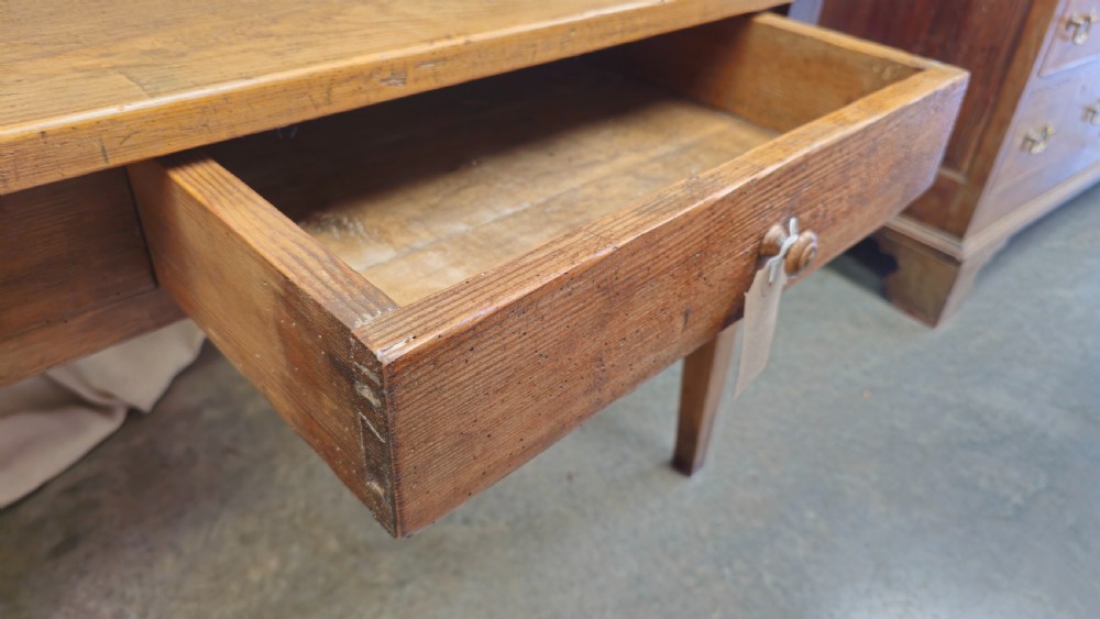 Long French Pine & Oak Community Hall Table (3 Meters) View VI