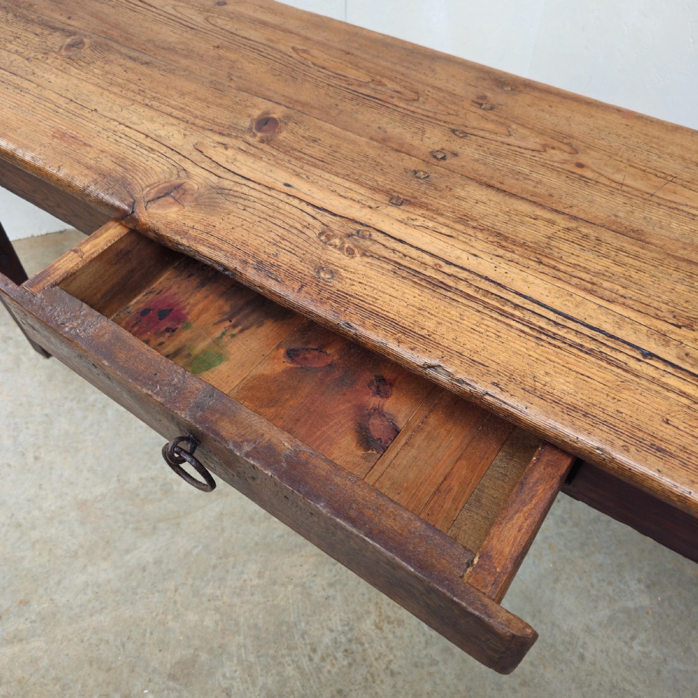 French Country Pine & Oak Serving Table View VII