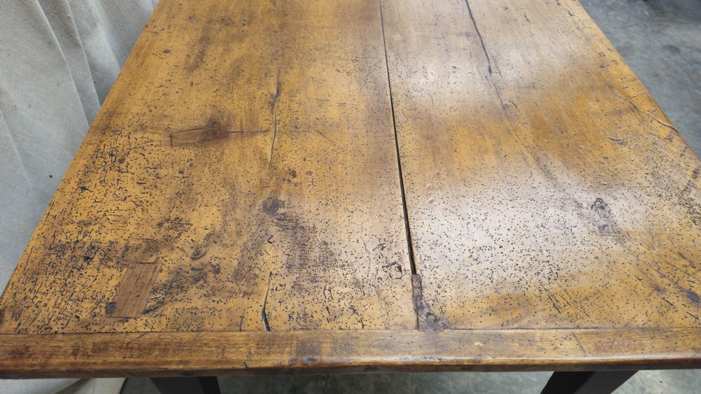 Stunning French Pear & Oak Farmhouse Table - Two Board Top View III