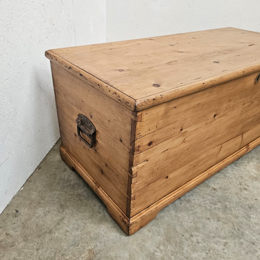 19th Century English Pine Blanket Box View IV