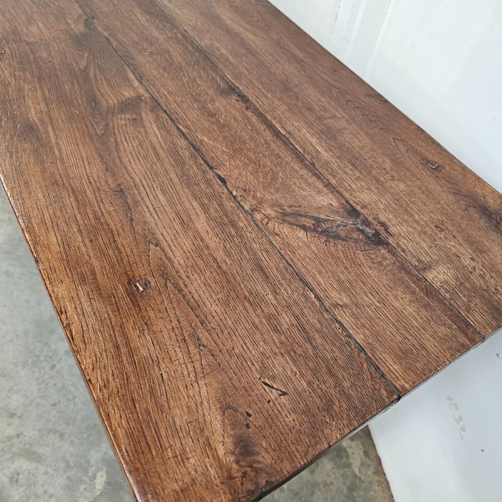French Oak Serving Table With Drawer View III