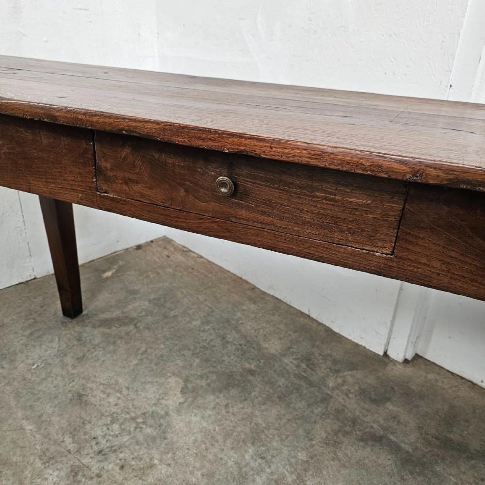 French Oak Serving Table With Drawer View IV