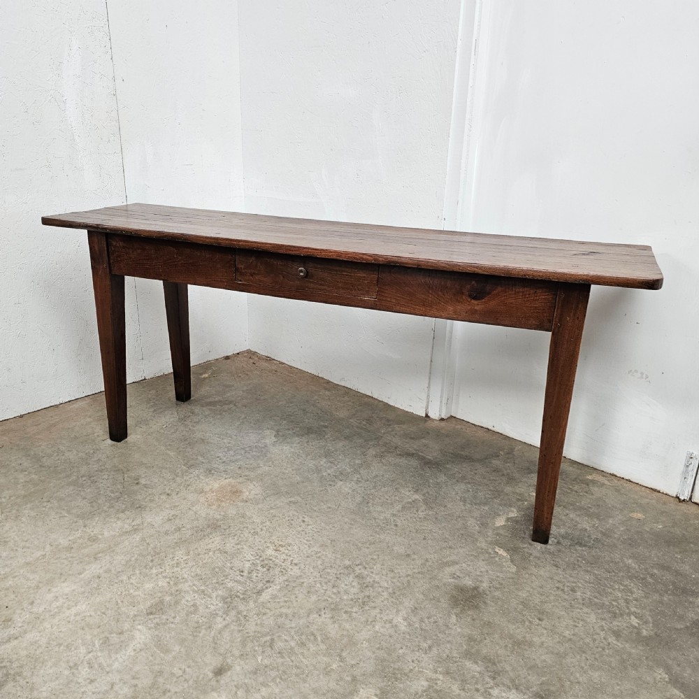 French Oak Serving Table With Drawer
