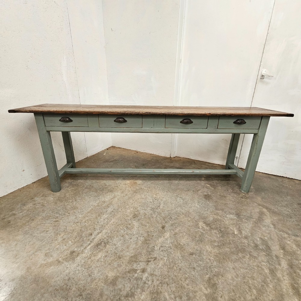 French Four Drawer Pine Serving Table