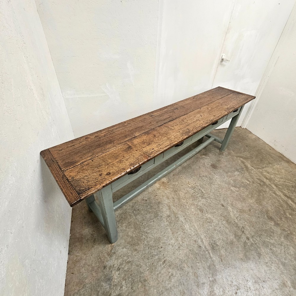 French Four Drawer Pine Serving Table View V