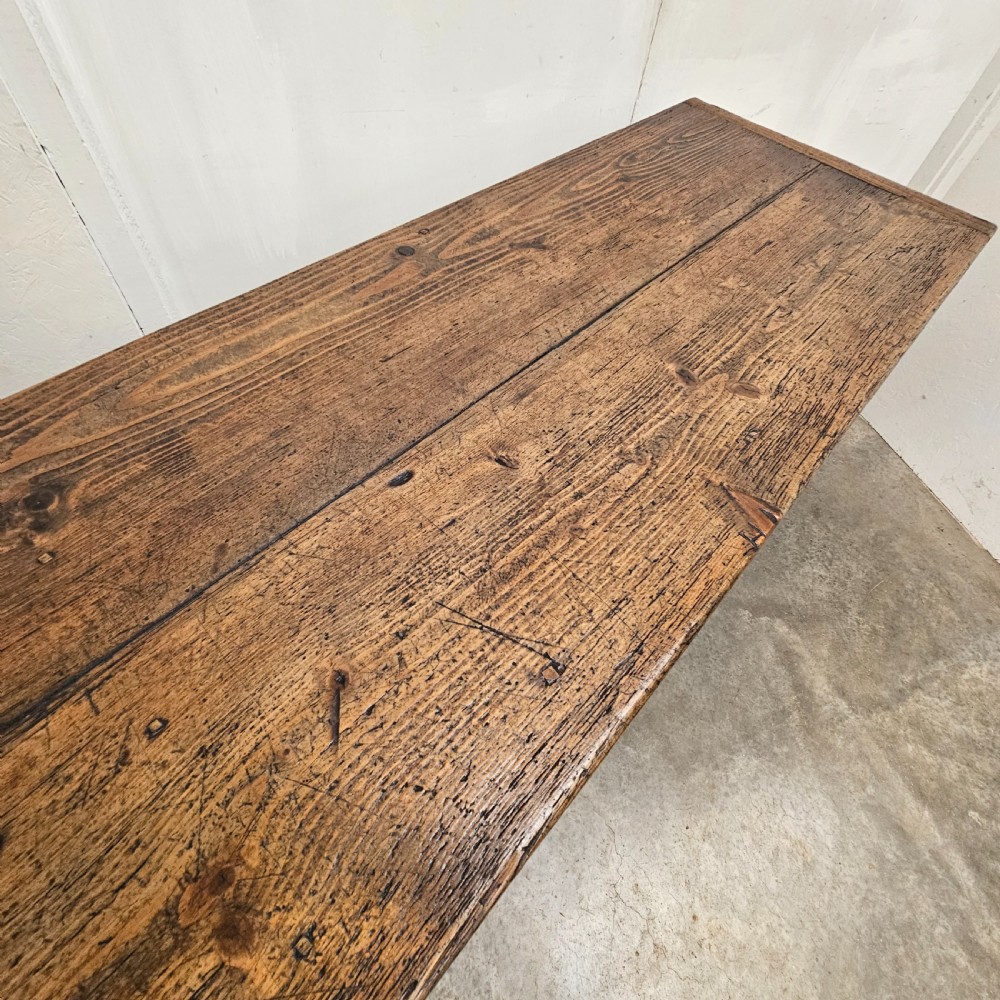 French Four Drawer Pine Serving Table View VI