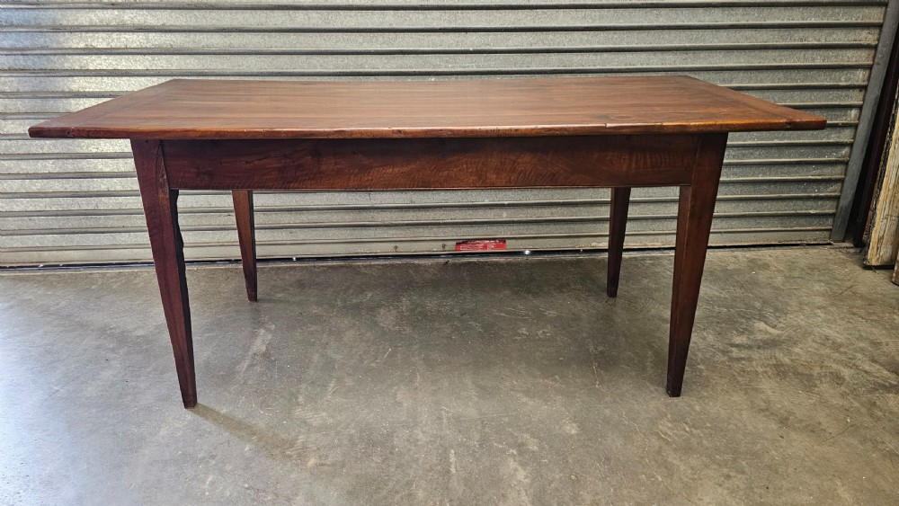 19th Century Cherry Dining Table With Drawer