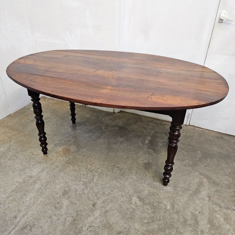 19th Century Walnut Dropleaf Dining Table View III