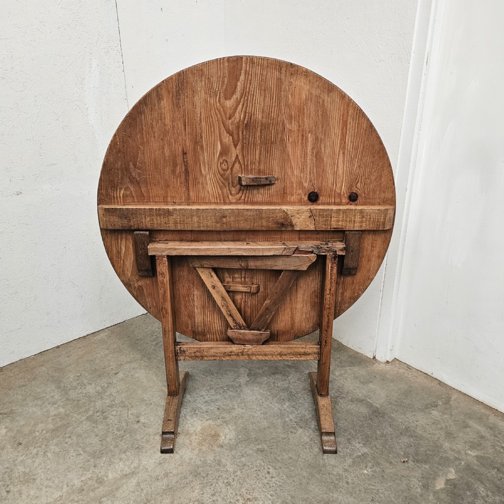 French Pine Folding Vineyard Table View II