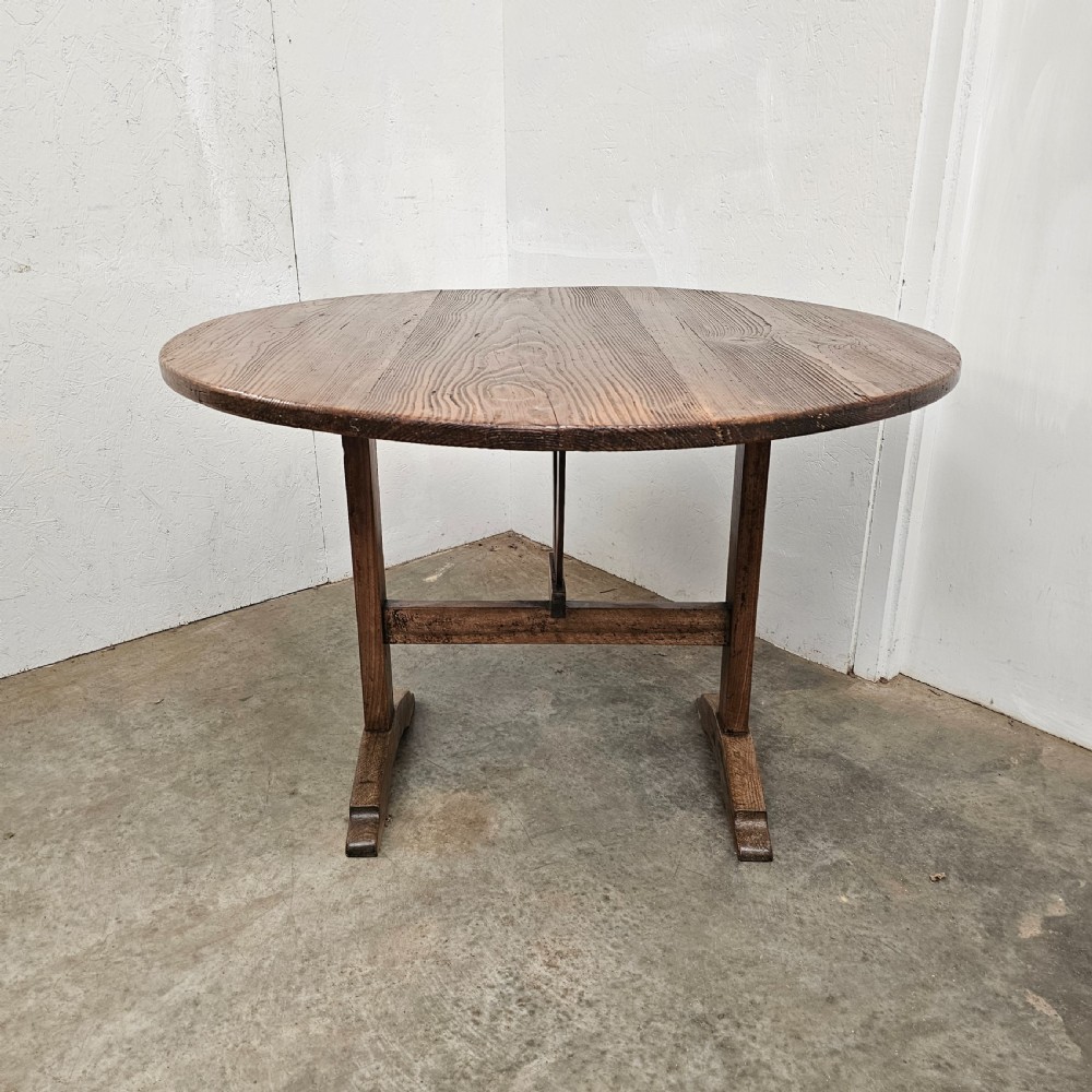 French Pine Folding Vineyard Table View IV
