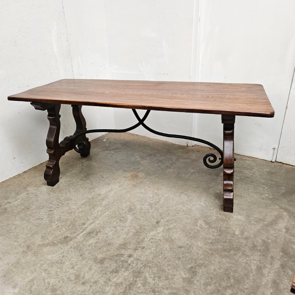 Spanish Oak Trestle Table