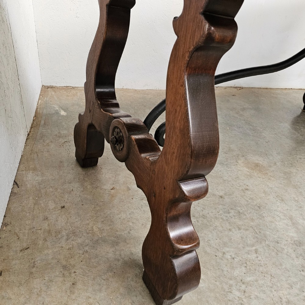 Spanish Oak Trestle Table View III