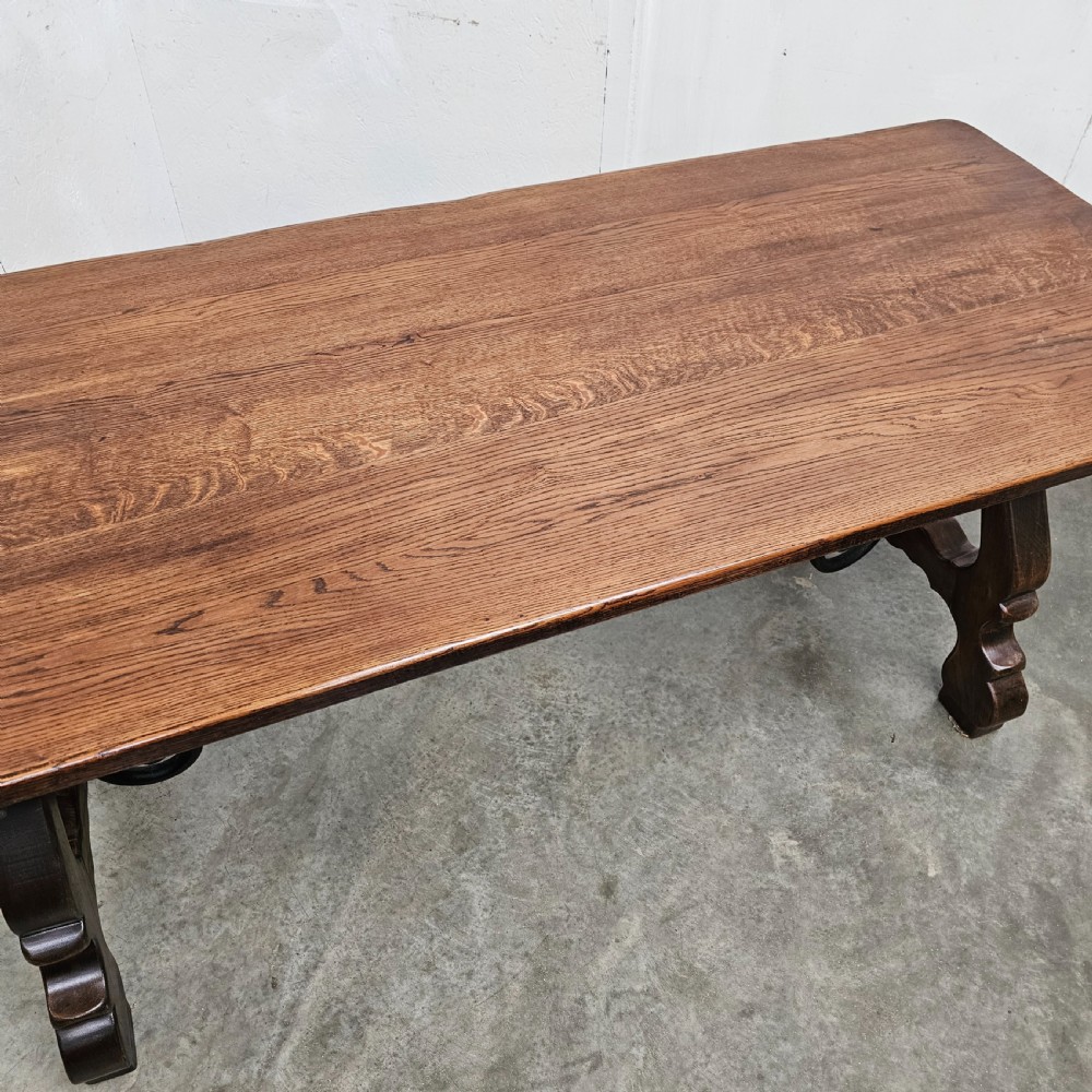 Spanish Oak Trestle Table View IV